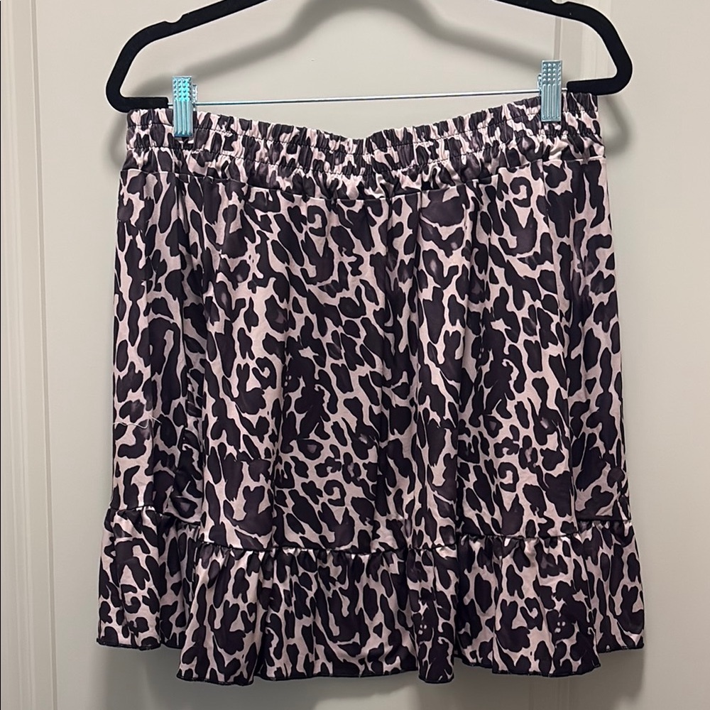 Leopard Print Ruffle Skirt - Picture 2 of 2